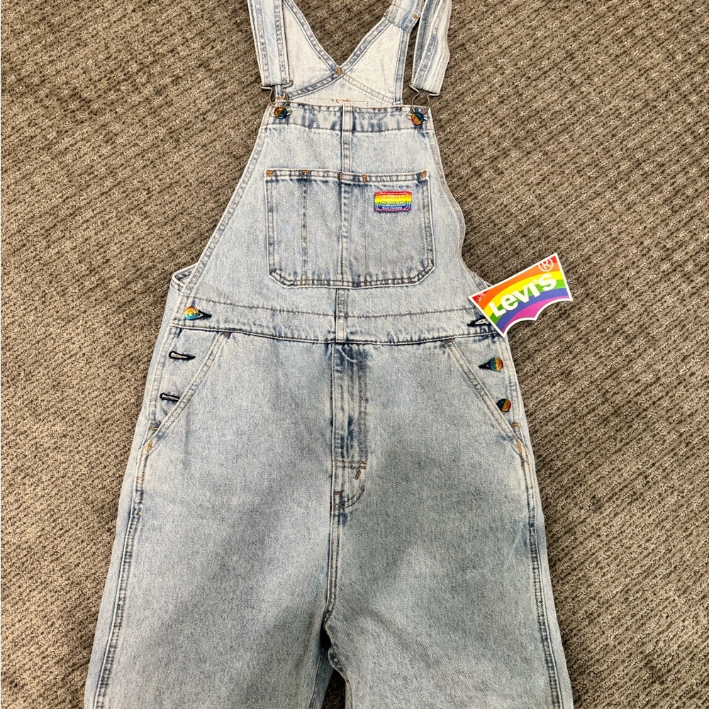 Levi's Pride Denim Overalls Shorts